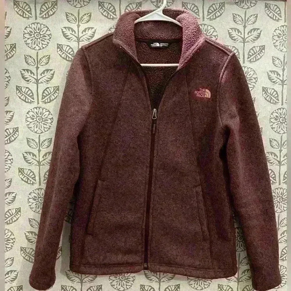 Women's Size Small The North Face Full Zip Up Jacket - Like New maroon casual - Picture 1 of 5